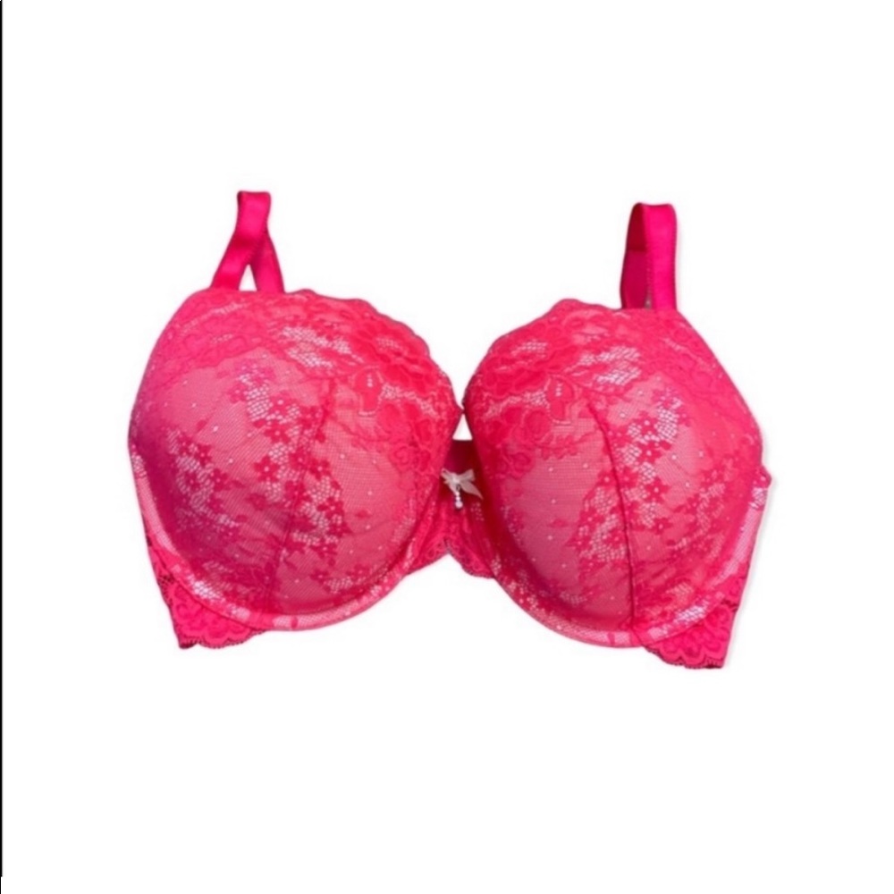 Victoria’s Secret Dream Angels Perfect Coverage Pink Lace Bra Size 34DDD